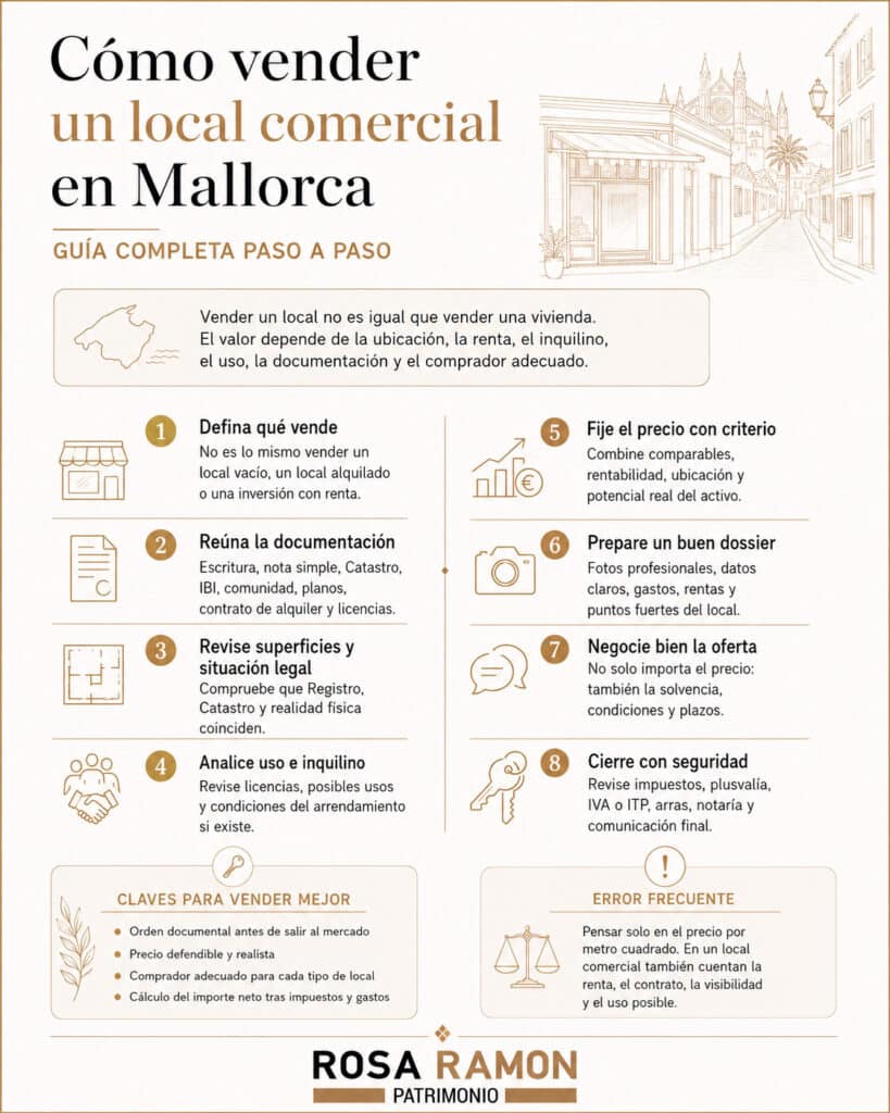 Cómo vender un local comercial en Mallorca: guía completa paso a paso