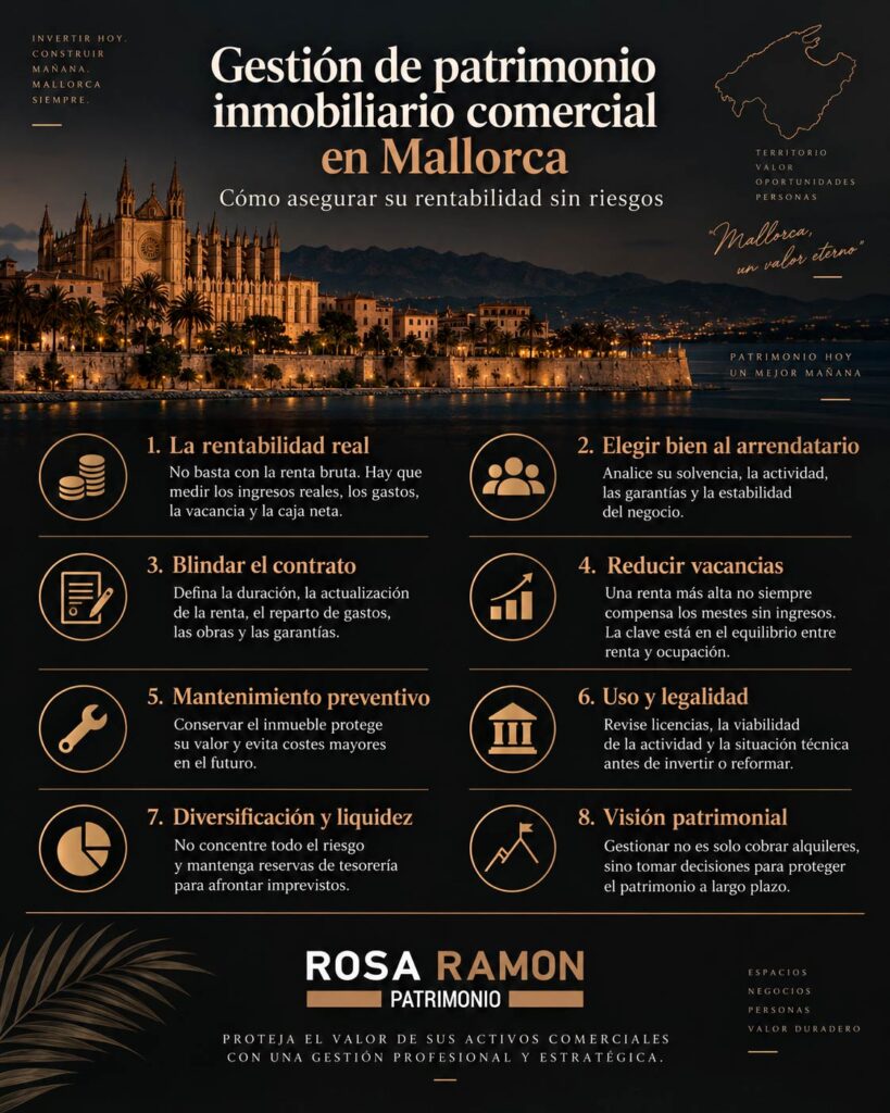Gestión de patrimonio inmobiliario comercial en Mallorca: cómo asegurar su rentabilidad sin riesgos