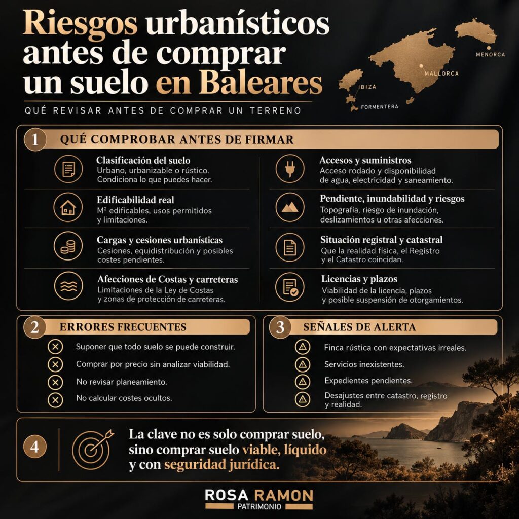 Riesgos urbanísticos antes de comprar un suelo en Baleares